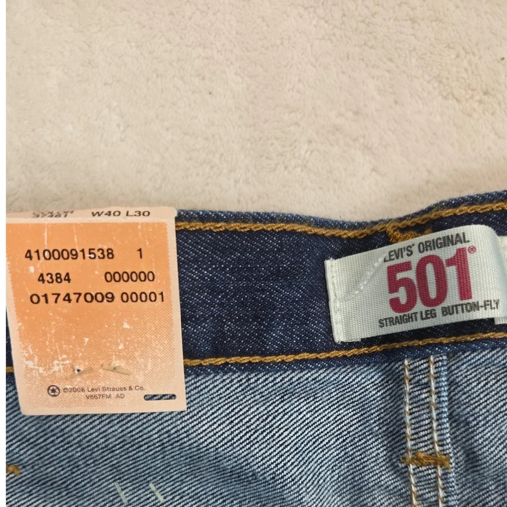 Levi's 501 Original Fit Jeans Mens 40x30 Blue NWT Straight Leg Button Fly 2024